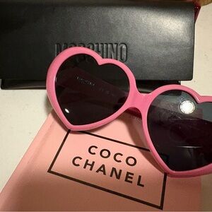 Moschino Pink Heart-Shaped Sunglasses